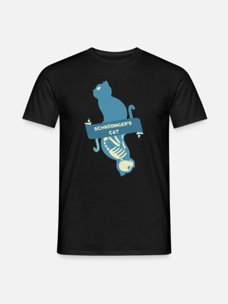 Schroedinger's Cat I Funny Dead or Alive - T-shirt herr - svart