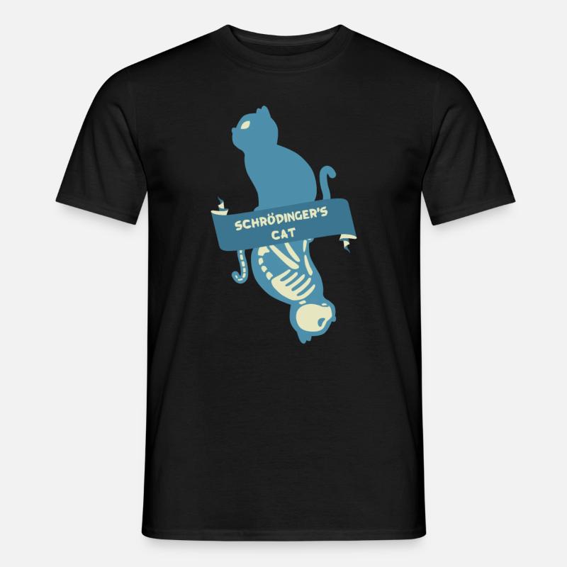 Schroedinger's Cat I Funny Dead or Alive - Männer T-Shirt - Schwarz