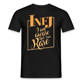 INFJ conscient que je suis rare design drôle cadeau - T-shirt homme - noir - Devant - AI Model Male 178 light (178cm)