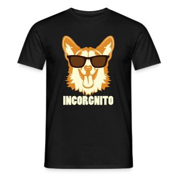 Incorgnito produit Funny Vintage Corgi Lover Dog - T-shirt homme - noir - Devant - AI Model Male 178 light (178cm)