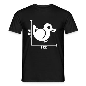 Rabbit Duck Graph Math Pun Schüler Lehrer Ostern - Männer T-Shirt - Schwarz - Vorne - AI Model Male 178 light (178cm)