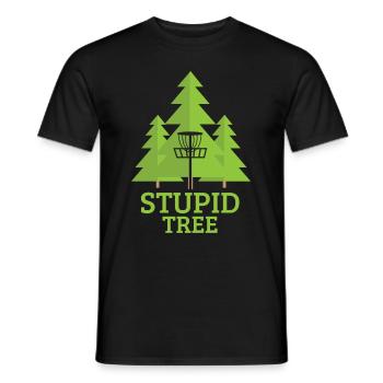 Disc Golf Stupid Tree Sports Meme Citation Cadeau - T-shirt homme - noir - Devant - AI Model Male 178 light (178cm)