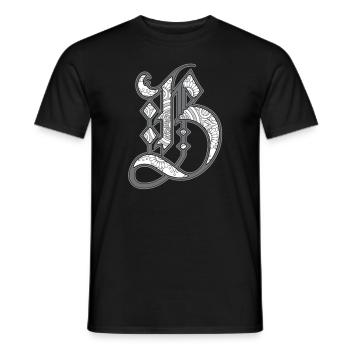letter b - Männer T-Shirt - Schwarz - Vorne - AI Model Male 178 light (178cm)