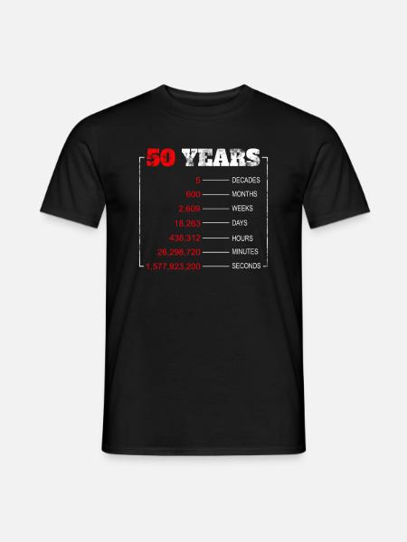 Happy 50th Birthday 50 Year Old Gift 50 plus - Mænd T-shirt - sort