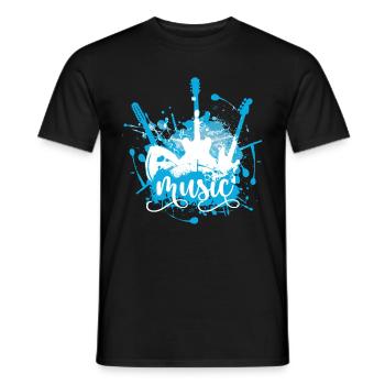 Musik Musikinstrumente noten motiv - geschenkidee - Männer T-Shirt - Schwarz - Vorne - AI Model Male 178 light (178cm)