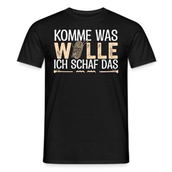 Komme was Wolle ich Schaf das. Schafe, Bauern. - Männer T-Shirt - Schwarz - Vorne - AI Model Male 178 light (178cm)