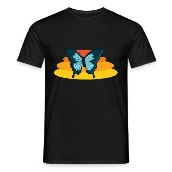 Butterfly moth butterfly butterfly wing - Men's T-Shirt - black - Front - AI Model Male 178 light (178cm)