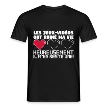Les Jeux-Vidéos ont ruiné ma vie. - T-shirt homme - noir - Devant - AI Model Male 178 light (178cm)