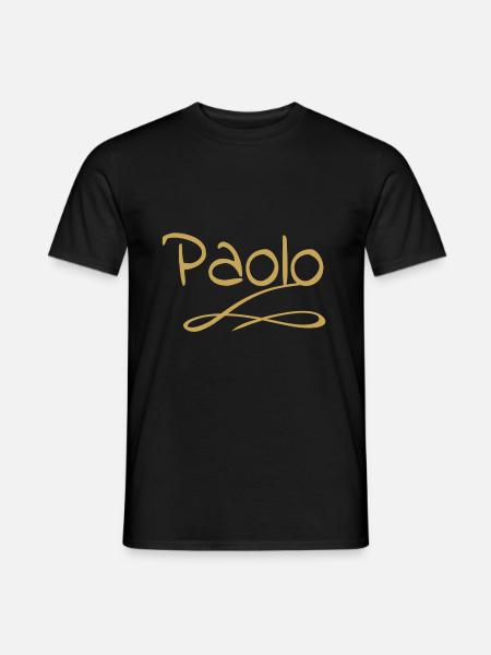 First name as paolo - Men's T-Shirt - black