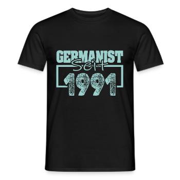 Jahr 1991 - Männer T-Shirt - Schwarz - Vorne - AI Model Male 178 light (178cm)