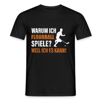 Floorball Unihockey Spruch - Männer T-Shirt - Schwarz - Vorne - AI Model Male 178 light (178cm)