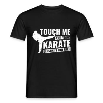 Karate Sport Chinese Martial Arts - Men's T-Shirt - black - Front - AI Model Male 178 light (178cm)