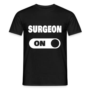 On surgeon - Men's T-Shirt - black - Front - AI Model Male 178 light (178cm)