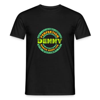 Perfektion Perfekt Denny - Männer T-Shirt - Schwarz - Vorne - AI Model Male 178 light (178cm)