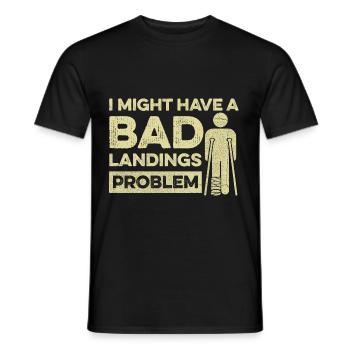 Bone fracture saying for someone with a - Men's T-Shirt - black - Front - AI Model Male 178 light (178cm)