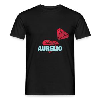 Diamant Edel Kostbar Brilliant Aurelio - Männer T-Shirt - Schwarz - Vorne - AI Model Male 178 light (178cm)