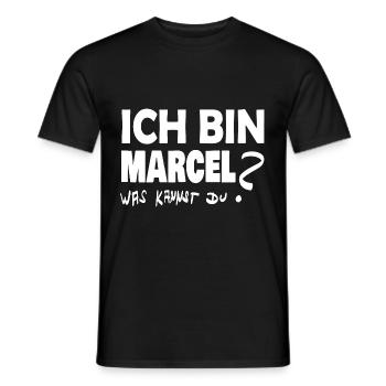 marcel - Männer T-Shirt - Schwarz - Vorne - AI Model Male 178 light (178cm)