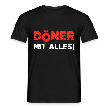 Döner mit alles Döner Kebab - Männer T-Shirt - Schwarz - Vorne - AI Model Male 178 light (178cm)