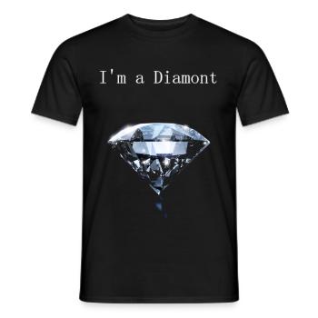Ich bin ein Diamant - Männer T-Shirt - Schwarz - Vorne - AI Model Male 178 light (178cm)