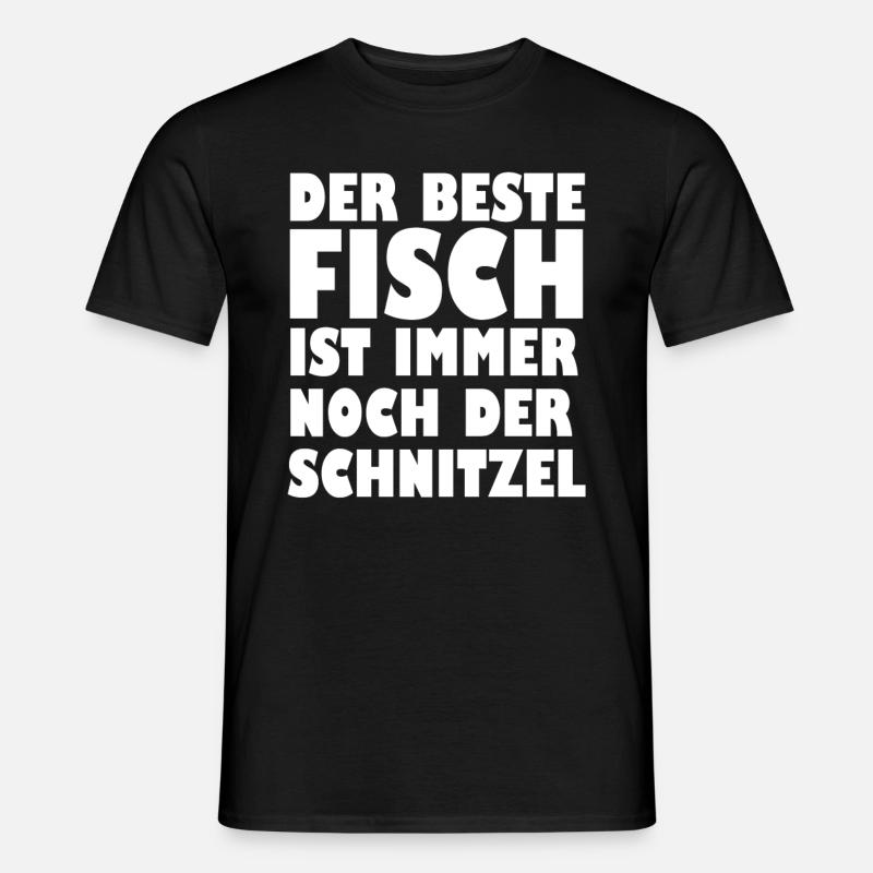 Der Beste Fisch Ist Immer Noch Der Schnitzel - Männer T-Shirt - Schwarz