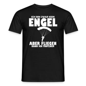 Kein Engel Aber Fliegen Kann Ich Trotzdem - Männer T-Shirt - Schwarz - Vorne - AI Model Male 178 light (178cm)