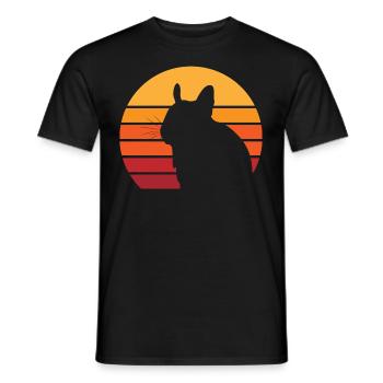 DEGUS | Vintage sun | Retro gift - Men's T-Shirt - black - Front - AI Model Male 178 light (178cm)