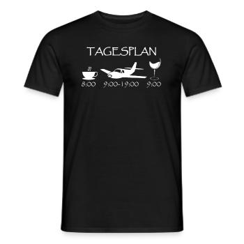Daily schedule flyer - Men's T-Shirt - black - Front - AI Model Male 178 light (178cm)