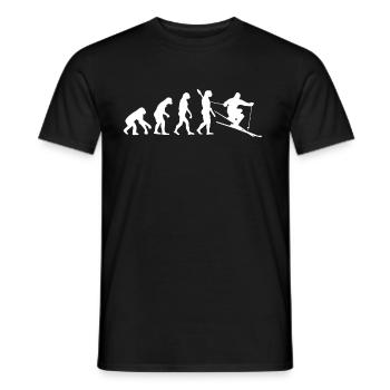 Skifahrer Evolution - Männer T-Shirt - Schwarz - Vorne - AI Model Male 178 light (178cm)