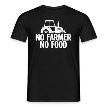 No Farmer No Food - Männer T-Shirt - Schwarz - Vorne - AI Model Male 178 light (178cm)