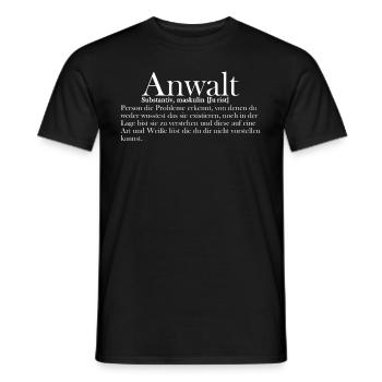 Anwalt - Männer T-Shirt - Schwarz - Vorne - AI Model Male 178 light (178cm)