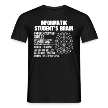 Computer Science Students Brain - Men's T-Shirt - black - Front - AI Model Male 178 light (178cm)