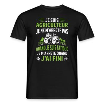 Je suis agriculteur - T-shirt homme - noir - Devant - AI Model Male 178 light (178cm)