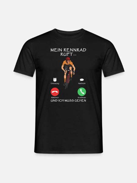 Mein Rennrad Ruft Und Ich Muss Gehen - Männer T-Shirt - Schwarz