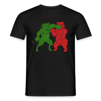 Bulles Contre l’ours - T-shirt homme - noir - Devant - AI Model Male 178 light (178cm)