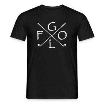 GOLF crossed - Men's T-Shirt - black - Front - AI Model Male 178 light (178cm)