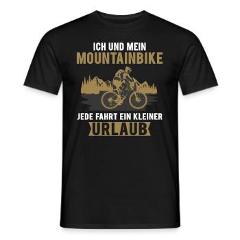 Ich und mein Mountainbike| Fahrrad Fahrer MTB - Männer T-Shirt - Schwarz - Vorne - AI Model Male 178 light (178cm)