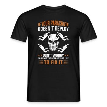 Funny skydiver sayings gift - Men's T-Shirt - black - Front - AI Model Male 178 light (178cm)