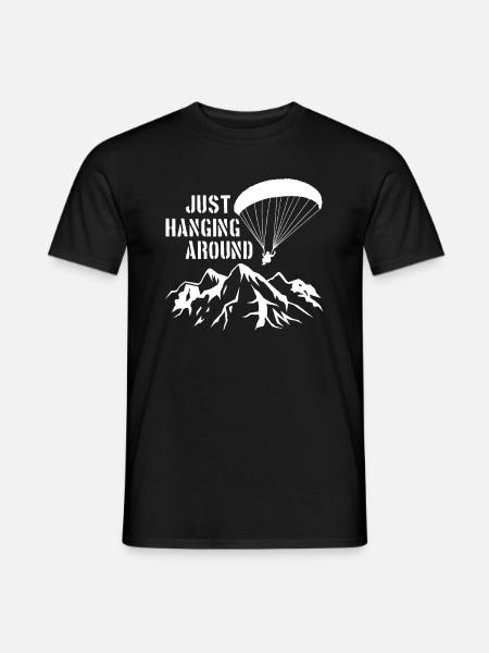 Just Hanging Around Lustiges Paragliding Geschenk - Männer T-Shirt - Schwarz
