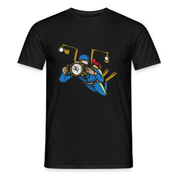 Underwater Photographer Scuba Diver Gift - Men's T-Shirt - black - Front - AI Model Male 178 light (178cm)