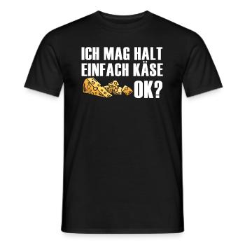 Lustige Käse Liebe Cheese Geschenk Sprüche - Männer T-Shirt - Schwarz - Vorne - AI Model Male 178 light (178cm)