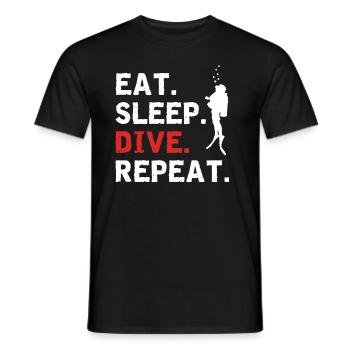 Cool diver scuba diver gift saying - Men's T-Shirt - black - Front - AI Model Male 178 light (178cm)