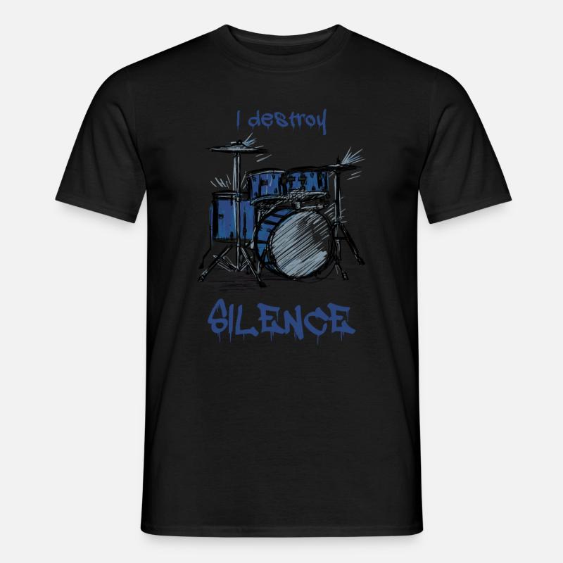 Cooles Schlagzeug Musik Drummer Geschenk - Männer T-Shirt - Schwarz