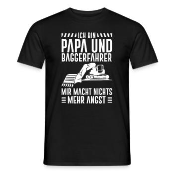 Bauarbeiter Bagger Geschenk Baggerfahrer - Männer T-Shirt - Schwarz - Vorne - AI Model Male 178 light (178cm)