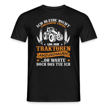 Landwirt & Bauern Traktor Trecker Liebe Geschenk - Männer T-Shirt - Schwarz - Vorne - AI Model Male 178 light (178cm)