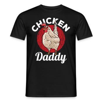 Poulet Papa I - T-shirt homme - noir - Devant - AI Model Male 178 light (178cm)