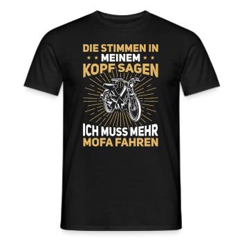 Retro Mofa Geschenk 2 Takter Mokick Moped - Männer T-Shirt - Schwarz - Vorne - AI Model Male 178 light (178cm)