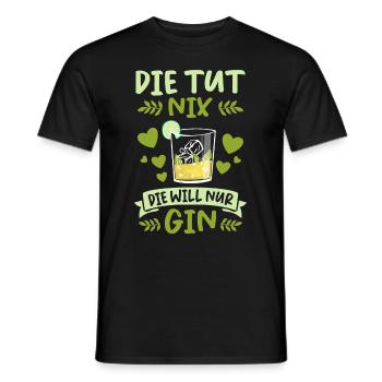 Lustige Gin Liebhaber Tonic Sprüche Geschenk - Männer T-Shirt - Schwarz - Vorne - AI Model Male 178 light (178cm)