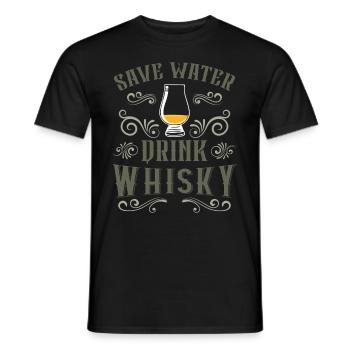 Whiskey Lover Gift For Whiskey Drinkers - Men's T-Shirt - black - Front - AI Model Male 178 light (178cm)