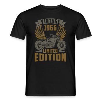 Motorradfahrer Motorrad Biker Geboren 1966 - Männer T-Shirt - Schwarz - Vorne - AI Model Male 178 light (178cm)