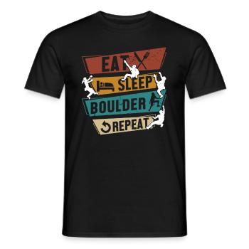 Bouldering Kletterer Geschenke Boulder Kletter - Männer T-Shirt - Schwarz - Vorne - AI Model Male 178 light (178cm)